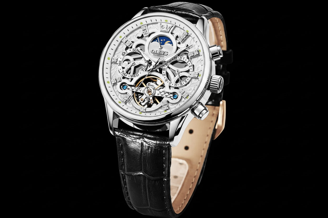 OLEVS Skeletonized Automatic - Dial & Detail Co.
